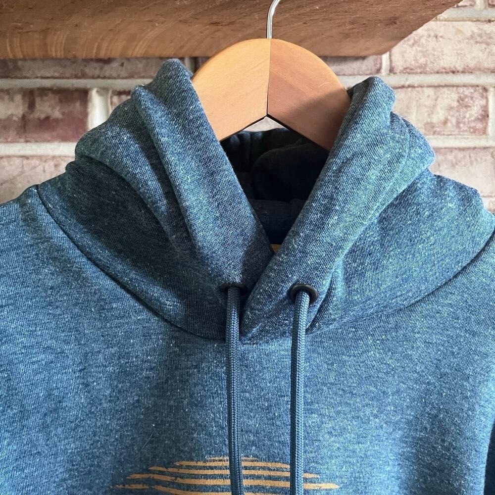 NWOT: Sweatshirt Hoodie Women's M Blue Gray Mountains Outdoors Sunrise (J488) - Picture 3 of 7